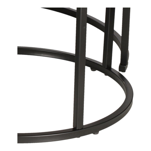 Zestaw 2 stolików Ruth naturalne/czarne