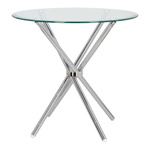 Stół Ufo 80cm transparentny/ chrom