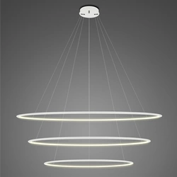 Lampa wisząca Ledowe Okręgi No.3 120cm 3k biała