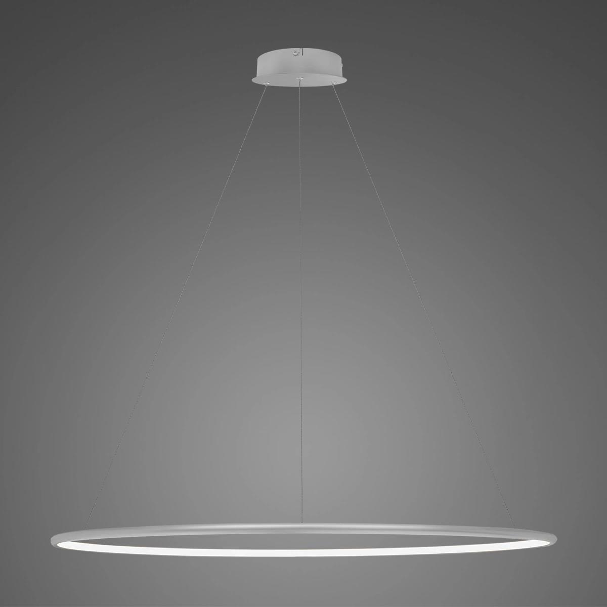 Lampa wisząca Ledowe Okręgi No.1 120cm 4k srebrna Dali