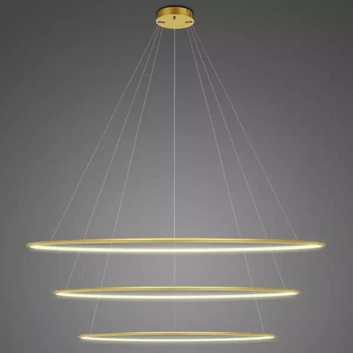 Lampa wisząca Ledowe Okręgi No.3 150cm 3k złota 