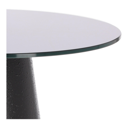 Stolik kawowy Soleilo szklany okrągły     60cm czarny