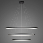 Lampa wisząca Ledowe Okręgi No.3 100cm 4k czarna Dali