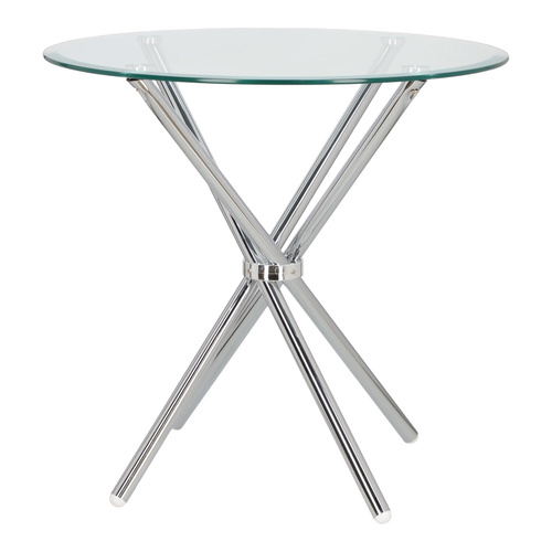 Stół Ufo 80cm transparentny/ chrom
