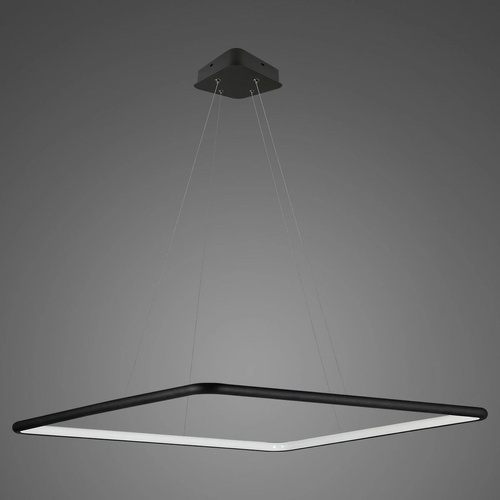 Lampa wisząca Ledowe Kwadraty No.1 80cm 4k czarna 