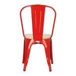 Krzesło Paris Wood czerwone sosna naturalna