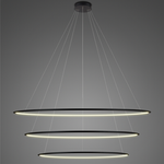 Lampa wisząca Ledowe Okręgi No.3 150cm 3k czarna 