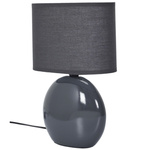 Lampa ceramiczna owalna grafitowa