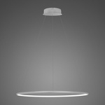 Lampa wisząca Ledowe Okręgi No.1 60cm 3k srebrna ściemnialna 