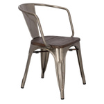 Krzesło Paris Arms Wood metal sosna szcz otkowana