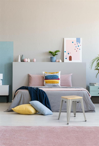 Stołek Paris Wood szary sosna naturalna