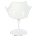 Krzesło TulAr białe/czarna poduszka