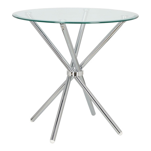Stół Ufo 80cm transparentny/ chrom