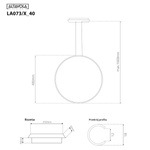 Lampa wisząca Ledowe Okręgi No.1 X 40cm 3k złota Dali