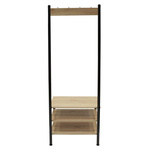 Wieszak Country z 3 półkami naturalny/czarny