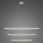 Lampa wisząca Ledowe Okręgi No.3 120cm 3k srebrna ściemnialna