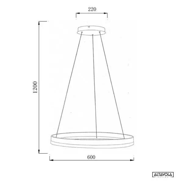 Schwarze LED-Pendelleuchte Billions No.1 60 cm