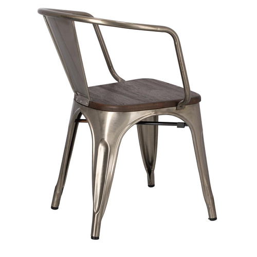 Krzesło Paris Arms Wood metal sosna szcz otkowana