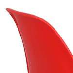 Krzesło P016 PP czerwone, chromowane nogi