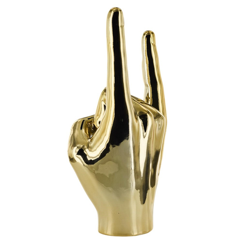 Dekoracja, figurka Dłoń Rock and Roll     złota