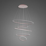 Lampa wisząca Ledowe Okręgi No.5 120cm 4k Różowe Złoto ściemnialna 