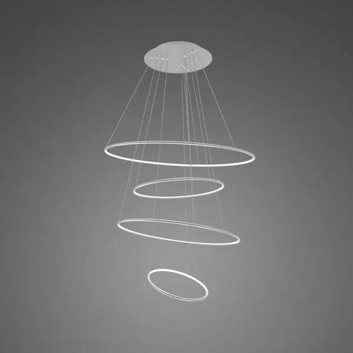 Lampa wisząca Ledowe Okręgi No.4 100cm 3k srebrna Dali