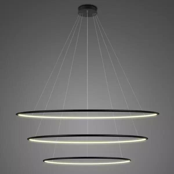LED-Hängeleuchte Ledowe Okręgi No.3 120cm 4k Schwarz Dali