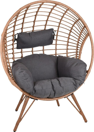 Fotel Billow techno rattan szary