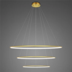 Lampa wisząca Ledowe Okręgi No.3 80cm 4k złota 