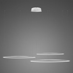 Lampa wisząca Ledowe Okręgi No.3 80cm 3k srebrna ściemnialna 