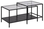 Zestaw stolików kawowych Seaford szklane blaty