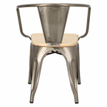 Krzesło Paris Arms Wood metal sosna natu ralna