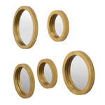 Zestaw 5 luster Gilded okragłe złote