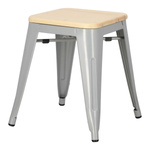 Stołek Paris Wood szary sosna naturalna