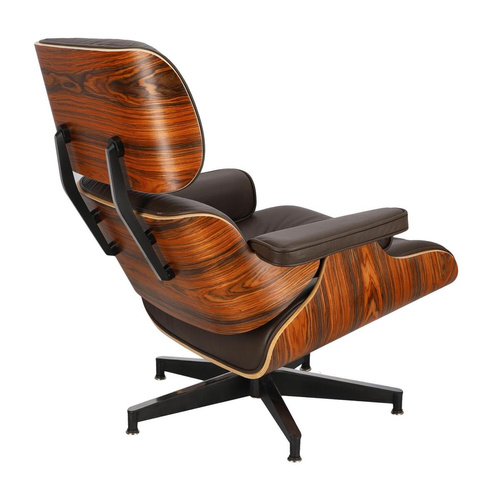 Fotel Vip z podnóżkiem brązowy ciemny/ r osewood