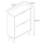 Szafka na buty Sabana biała/naturalna