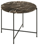 Stolik kawowy Avila niski brązowy marmur
