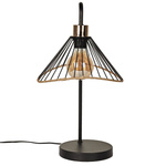 Lampa stołowa Anel czarna/ rattan