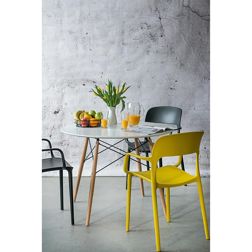 Krzesło z podłokietnikami Flexi oliwkowe