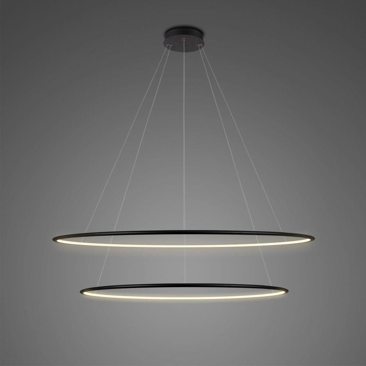 Ledowe Okręgi No.2 100cm 3k schwarze Dali Pendelleuchte