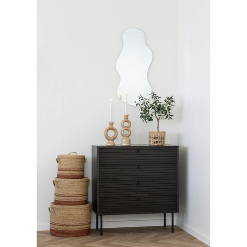 Świecznik ceramiczny brązowy ósemka