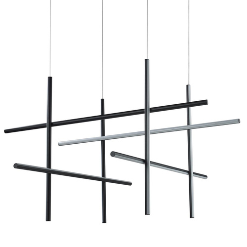 Lampa wisząca ASTA-8 LED czarna 120 cm