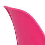 Krzesło P016 PP dark pink, chromowane nogi