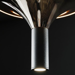 Żyrandol Spinoza-3 czarno-złota LED
