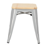 Stołek Paris Wood szary sosna naturalna