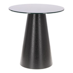 Stolik kawowy Soleilo szklany okrągły     60cm czarny