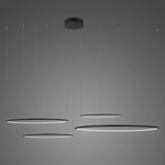 Lampa wisząca Ledowe Okręgi No.4 100cm 4k czarna Dali