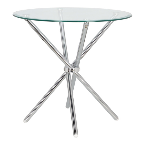 Stół Ufo 80cm transparentny/ chrom