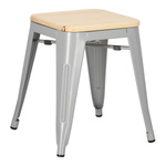 Stołek Paris Wood szary sosna naturalna