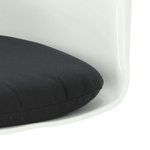 Krzesło TulAr białe/czarna poduszka